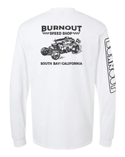 Load image into Gallery viewer, Burnout Speed Shop - White L/S