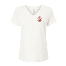 Load image into Gallery viewer, Womens Miraleste Crest V Neck - Vintage White
