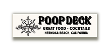 Load image into Gallery viewer, Poop Deck Bar Hermosa Beach Wood Sign - 6" x 22"
