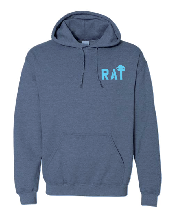 RAT Beach Hoodie - Navy Heather Pullover – Burnout Stoke
